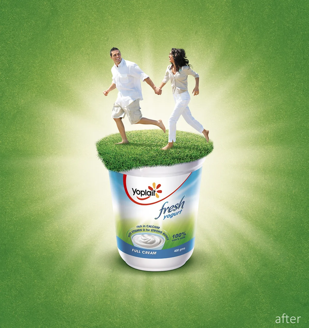 Yoplait commercial retouching by Ahmed Kunhamed
